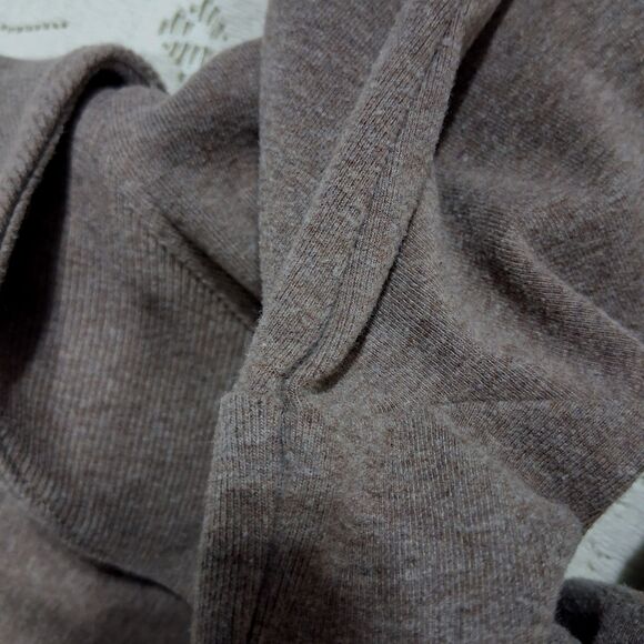 Banana Republic Womens Size S Shawl Neck Brown 2 Button Sweater Kangaroo Pocket - Picture 4 of 13